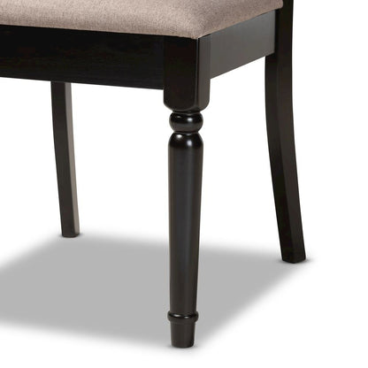 Espresso Brown Finished Wood 2-Piece Dining Chair Set Set