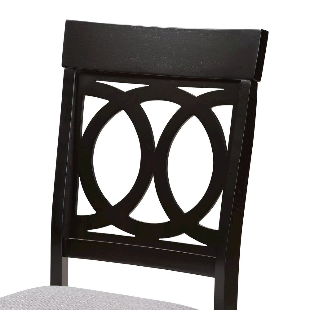 Espresso Brown Finished Wood 2-Piece Dining Chair Set