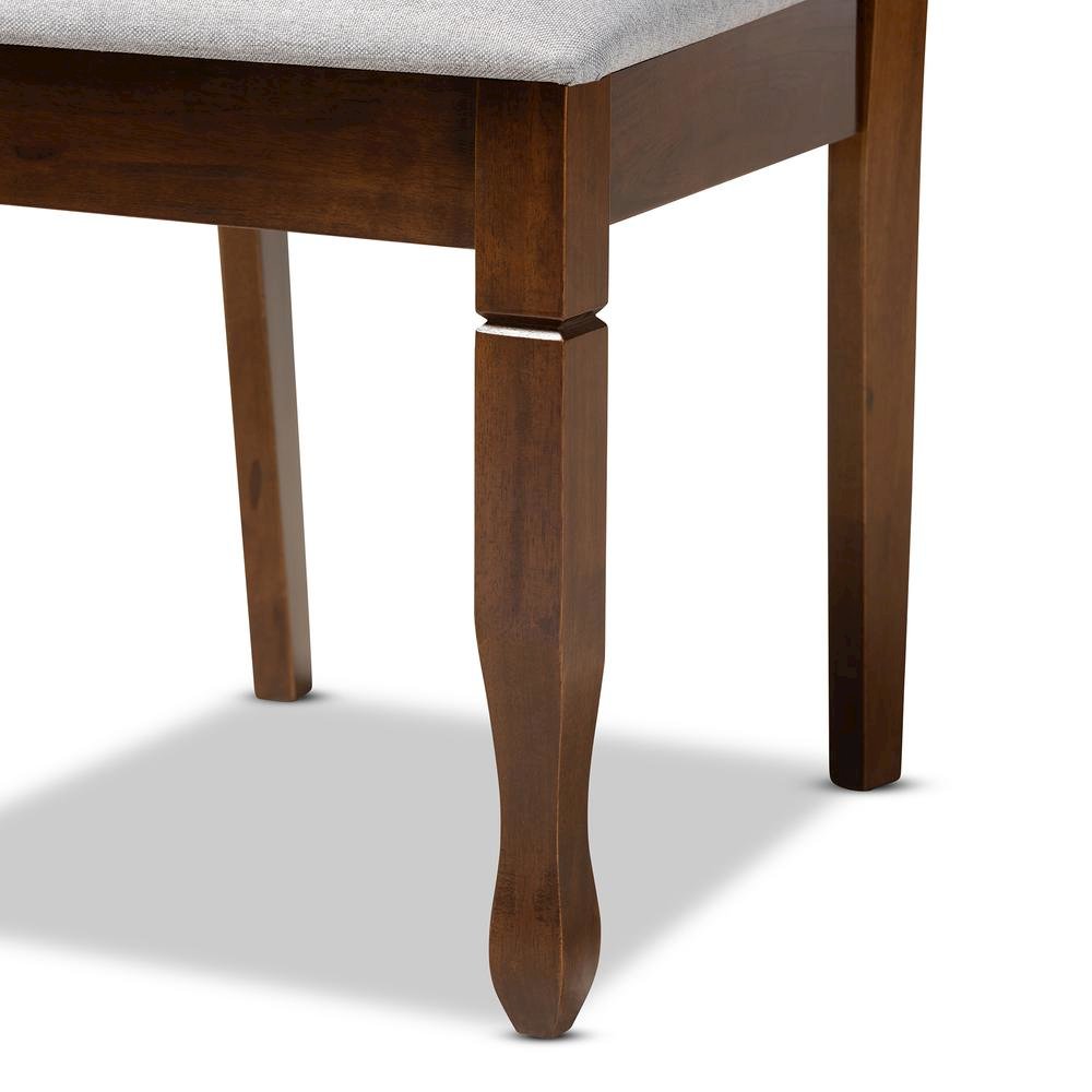 Walnut Brown Finished Wood 2-Piece Dining Chair Set Set