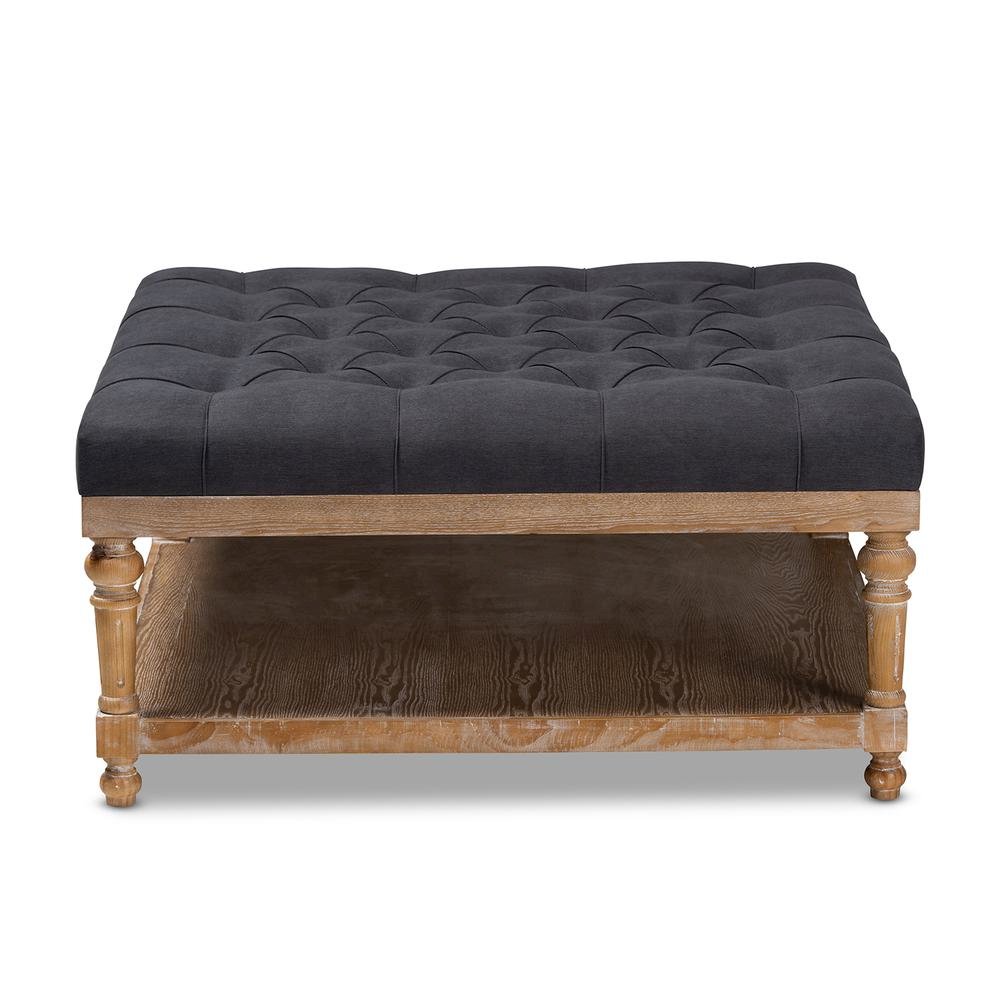 Greywashed Wood Cocktail Ottoman