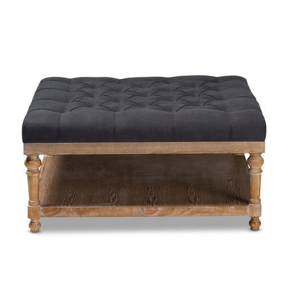 Greywashed Wood Cocktail Ottoman