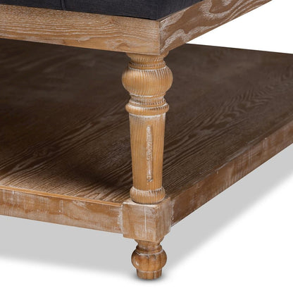 Greywashed Wood Cocktail Ottoman