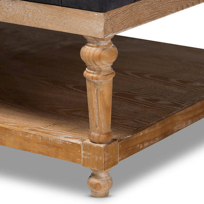 Greywashed Wood Cocktail Ottoman