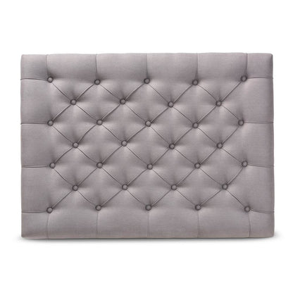 and Rustic Grey Linen Fabric Upholstered and Greywashed Wood Cocktail Ottoman