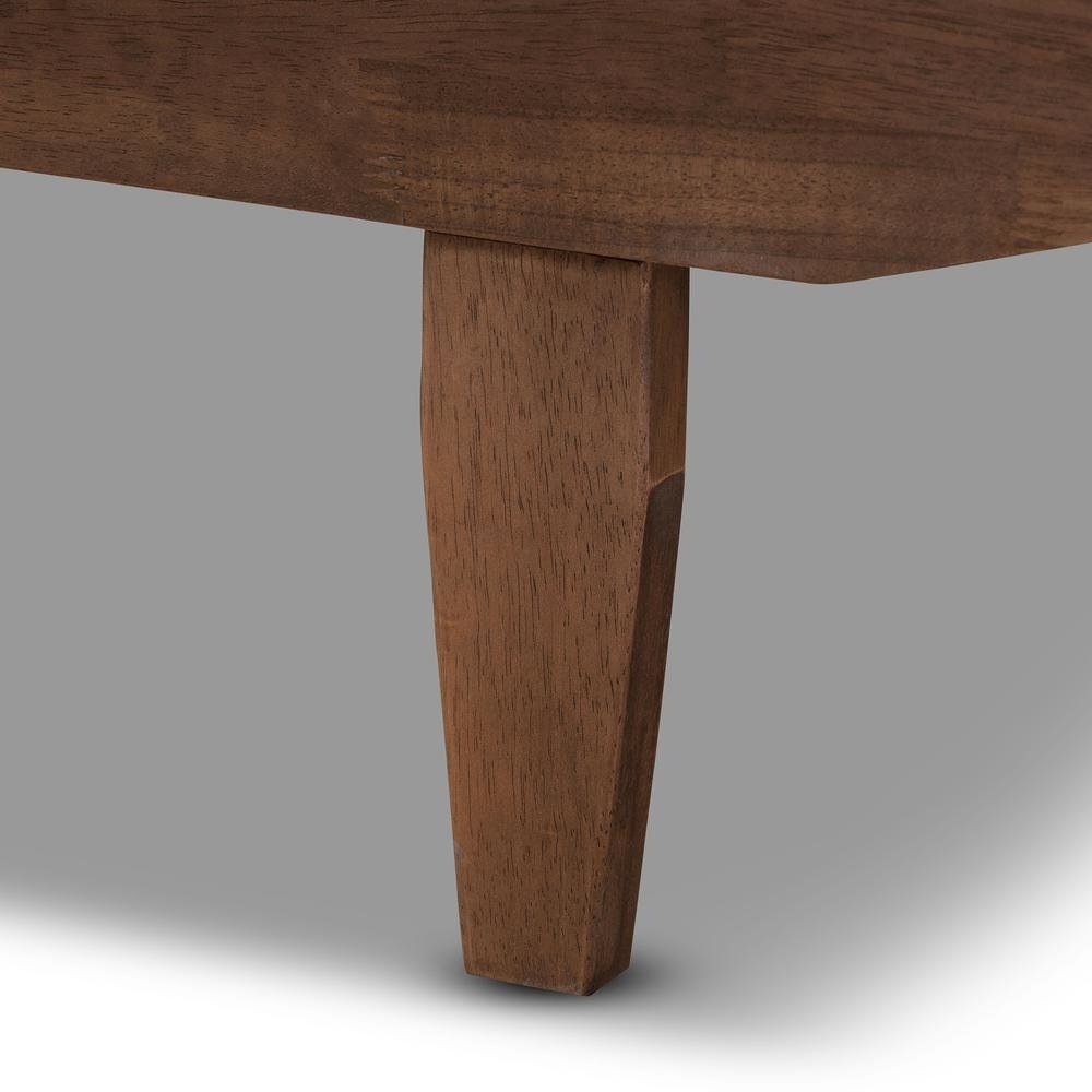 Walnut Finished Wood Expandable Twin Size to King Size Bed Frame
