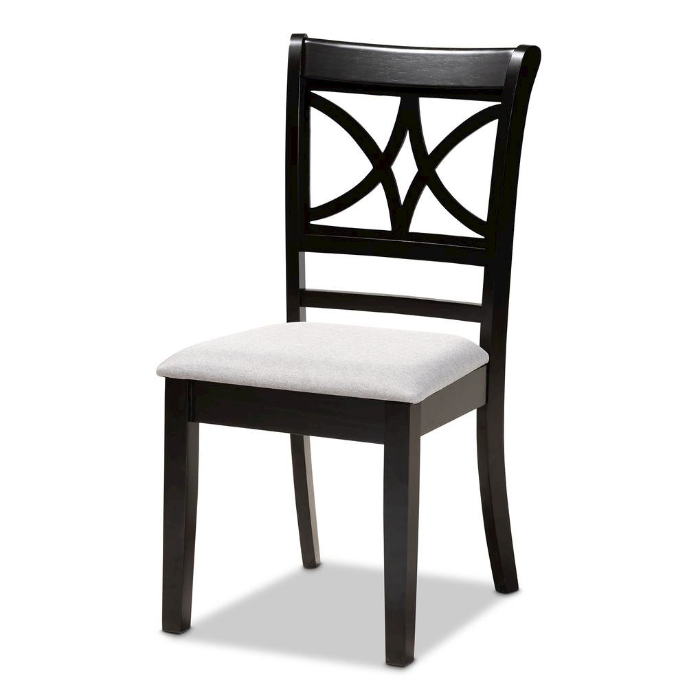 Espresso Brown Finished Wood 4-Piece Dining Chair Set