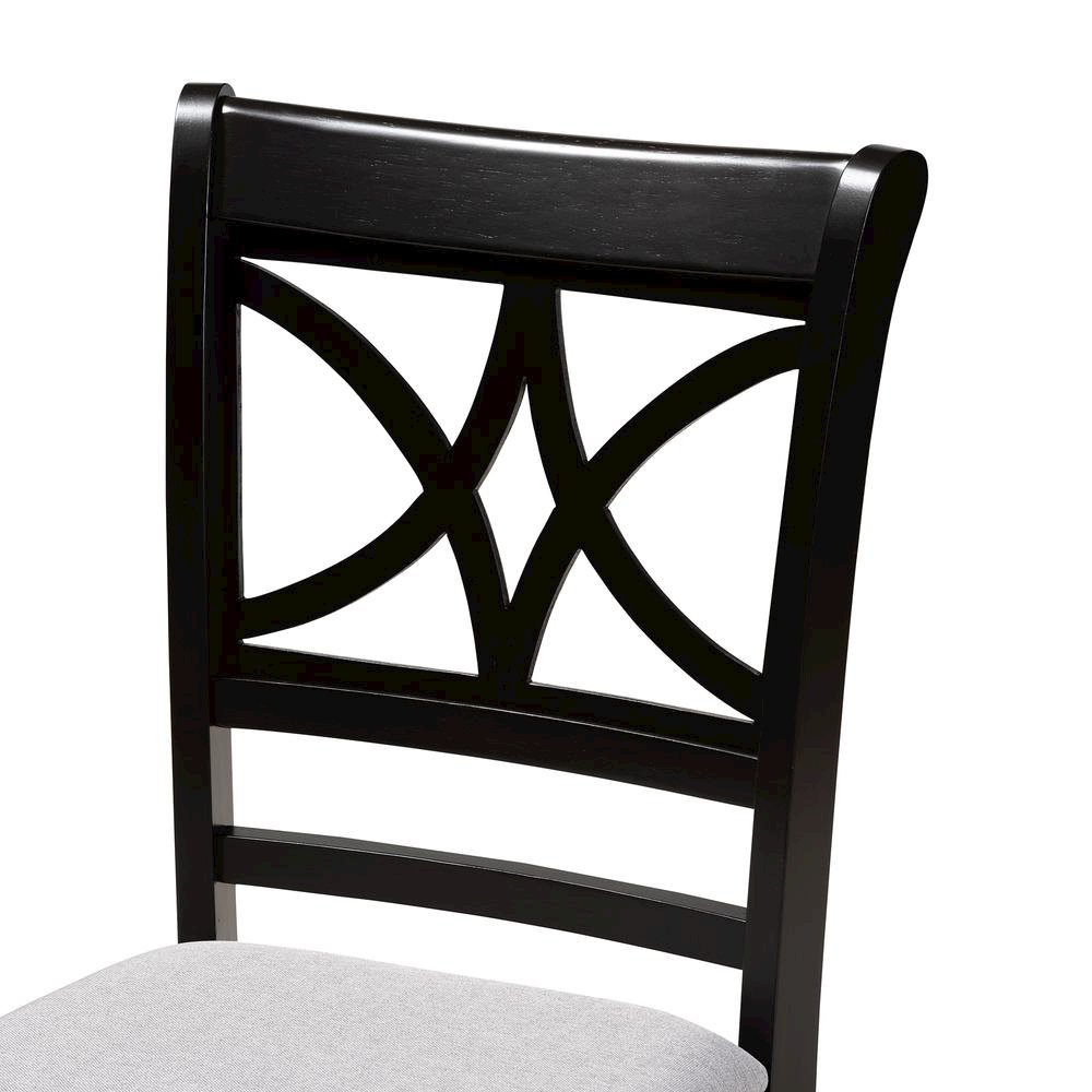 Espresso Brown Finished Wood 4-Piece Dining Chair Set