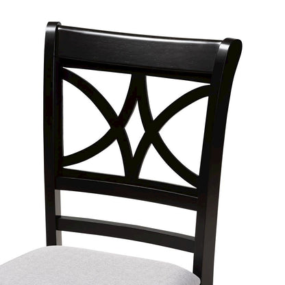 Espresso Brown Finished Wood 4-Piece Dining Chair Set