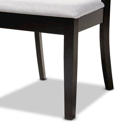 Espresso Brown Finished Wood 4-Piece Dining Chair Set