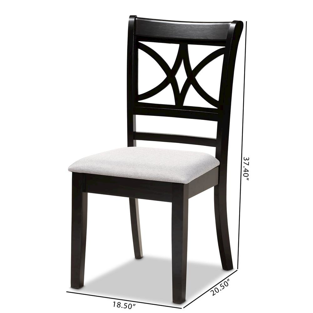 Espresso Brown Finished Wood 4-Piece Dining Chair Set