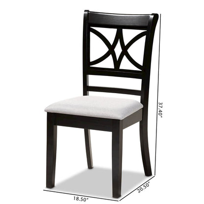 Espresso Brown Finished Wood 4-Piece Dining Chair Set