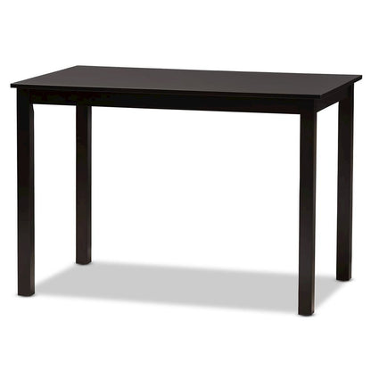 Grey Fabric Upholstered and Espresso Brown Finished Wood 5-Piece Dining Set