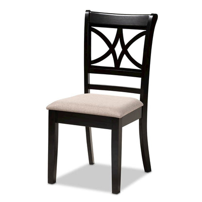 Espresso Brown Finished Wood 4-Piece Dining Chair Set