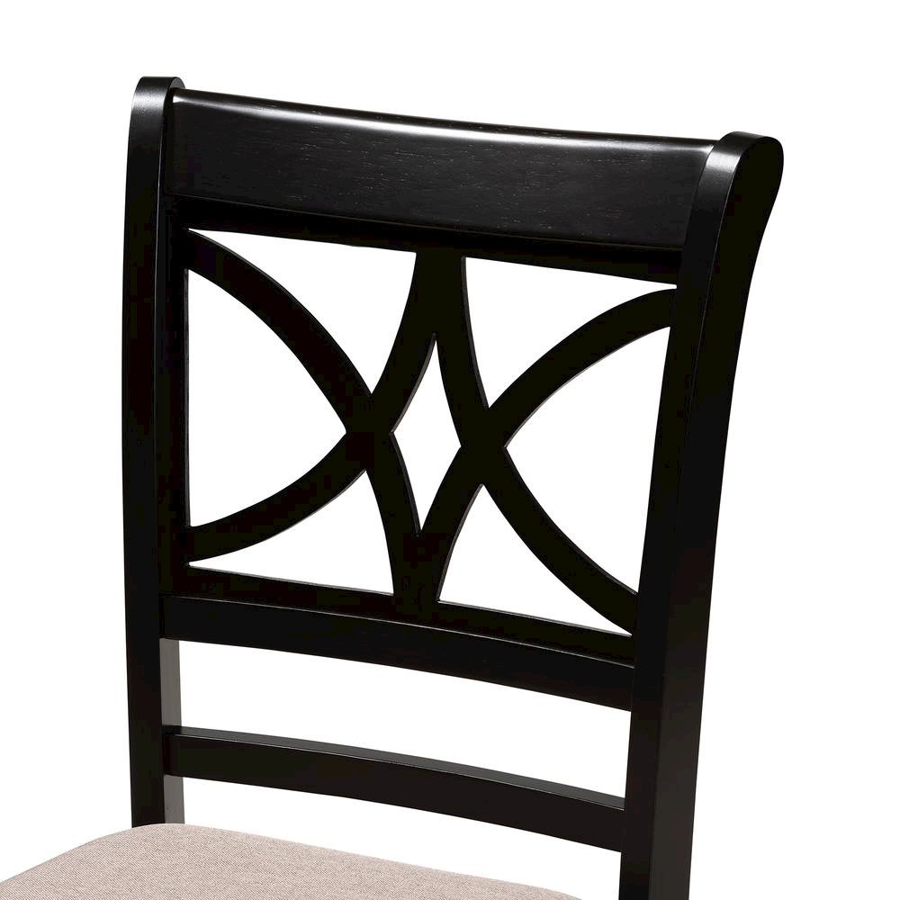 Espresso Brown Finished Wood 4-Piece Dining Chair Set