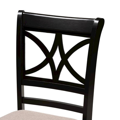 Espresso Brown Finished Wood 4-Piece Dining Chair Set