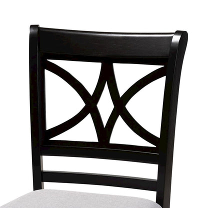 Espresso Brown Finished Wood 2-Piece Counter Height Pub Chair Set