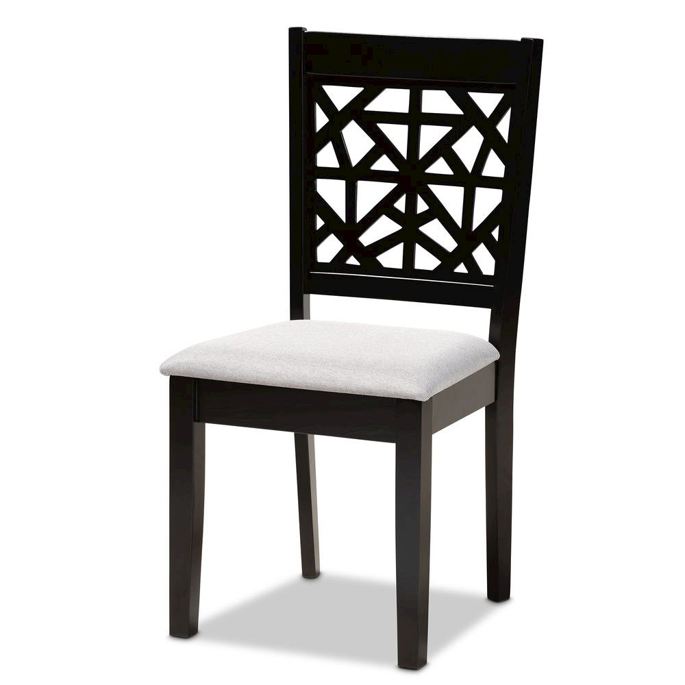 Espresso Brown Finished Wood 4-Piece Dining Chair Set