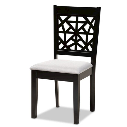 Espresso Brown Finished Wood 4-Piece Dining Chair Set