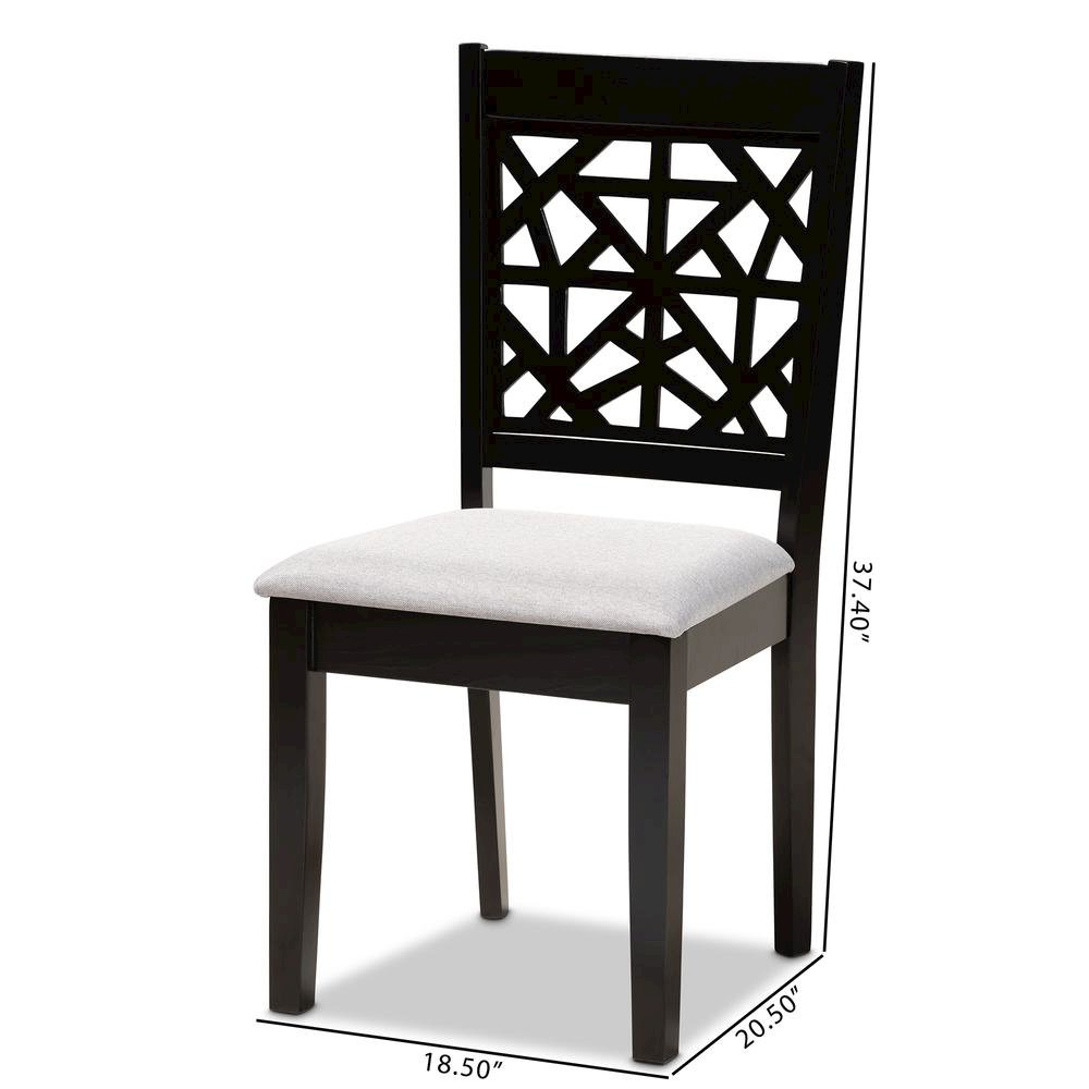 Espresso Brown Finished Wood 4-Piece Dining Chair Set