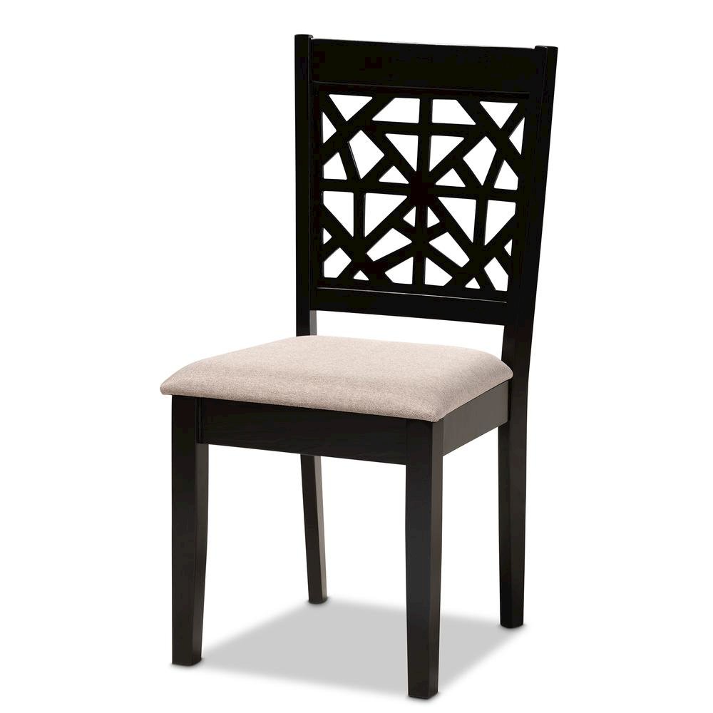 Espresso Brown Finished Wood 4-Piece Dining Chair Set