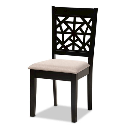 Espresso Brown Finished Wood 4-Piece Dining Chair Set