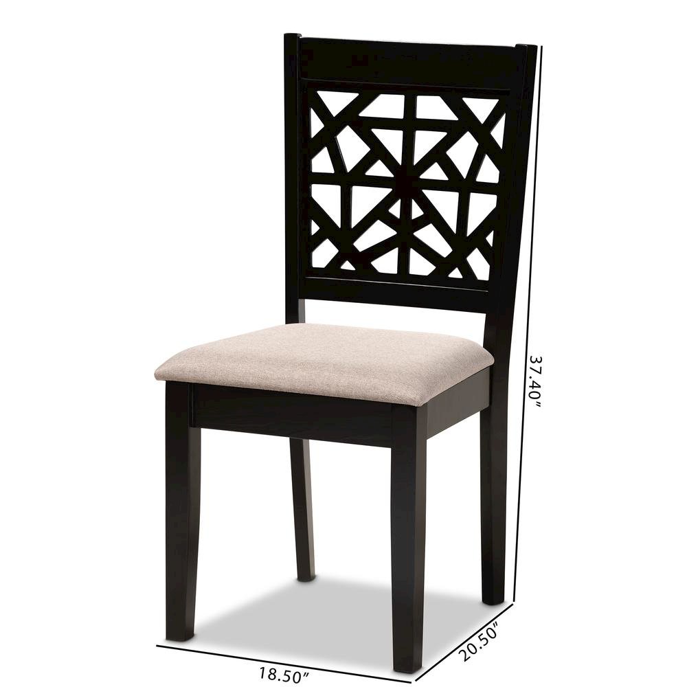 Espresso Brown Finished Wood 4-Piece Dining Chair Set