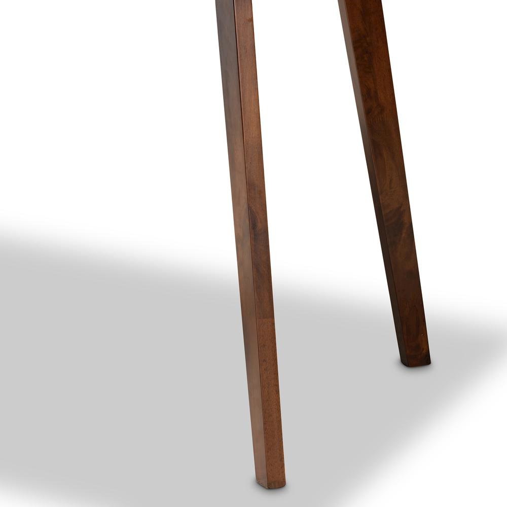 Transitional Walnut Brown Finished Rectangular Wood Dining Table