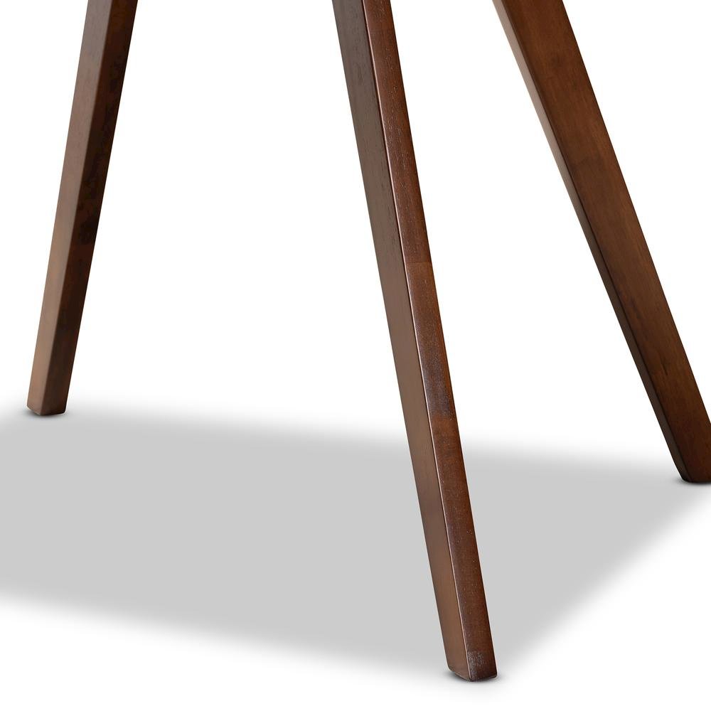 Transitional Walnut Brown Finished Round Wood Dining Table