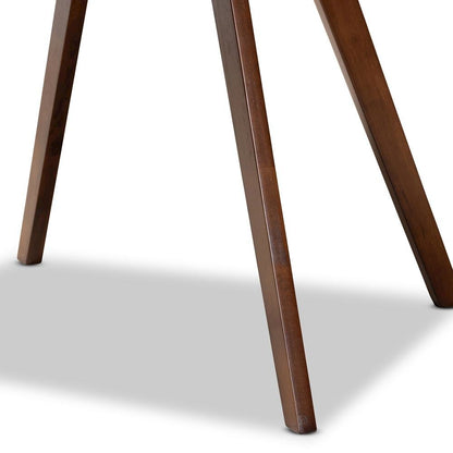 Transitional Walnut Brown Finished Round Wood Dining Table