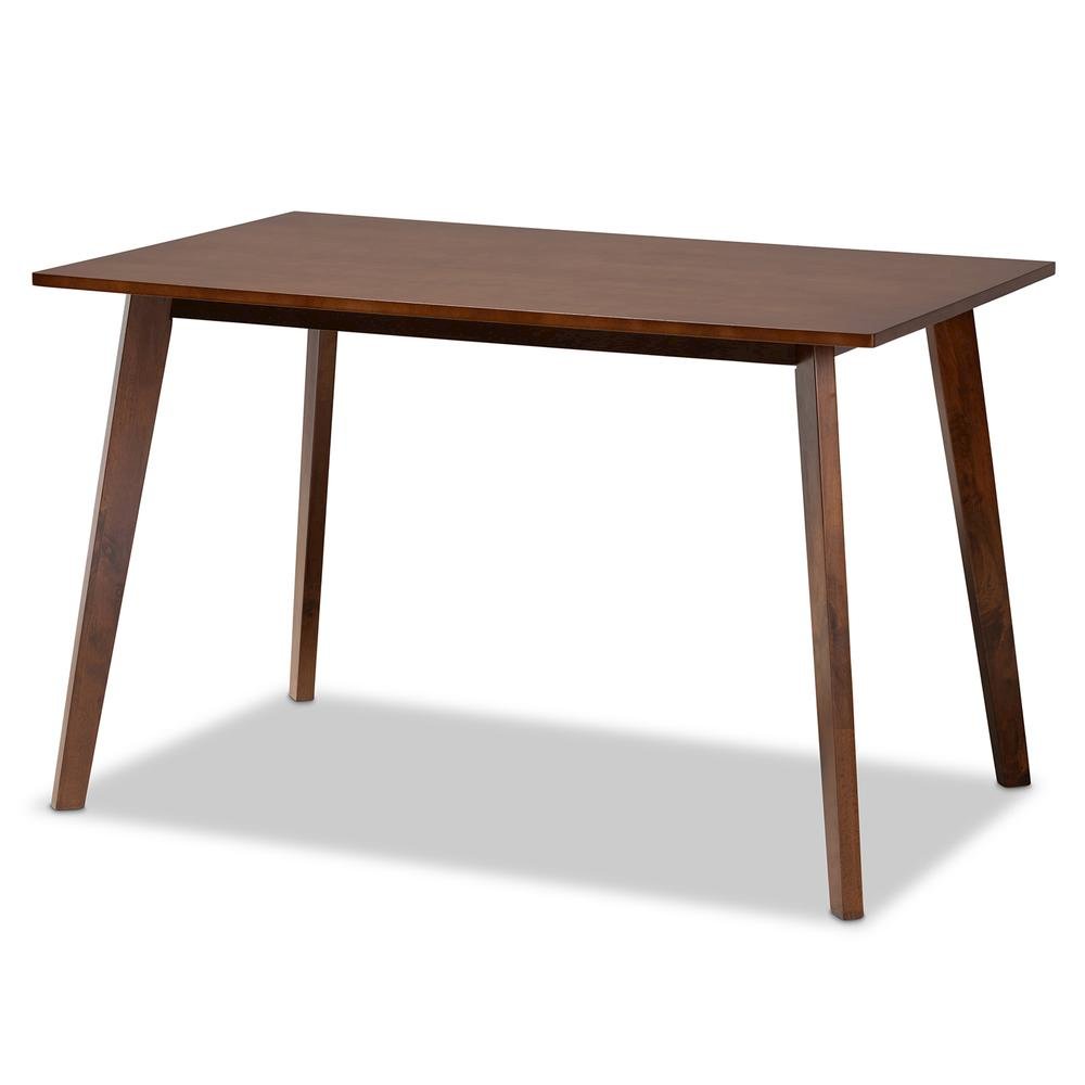Walnut Brown Finished Wood 5-Piece Dining Set
