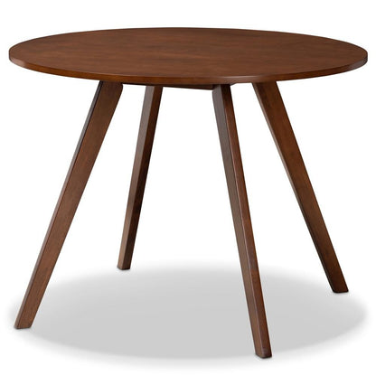 Walnut Brown Finished Wood 5-Piece Dining Set