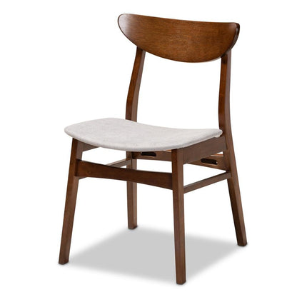Walnut Brown Finished Wood 4-Piece Dining Chair Set