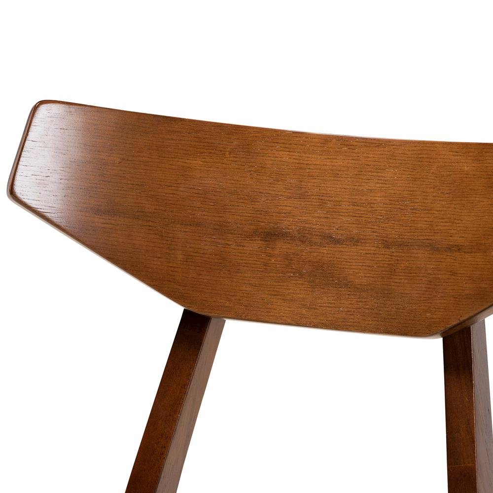 Walnut Brown Finished Wood 4-Piece Dining Chair Set