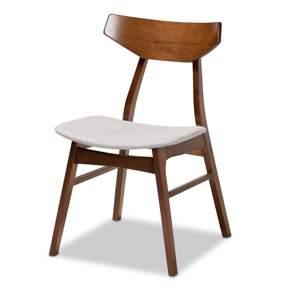 Walnut Brown Finished Wood 5-Piece Dining Set