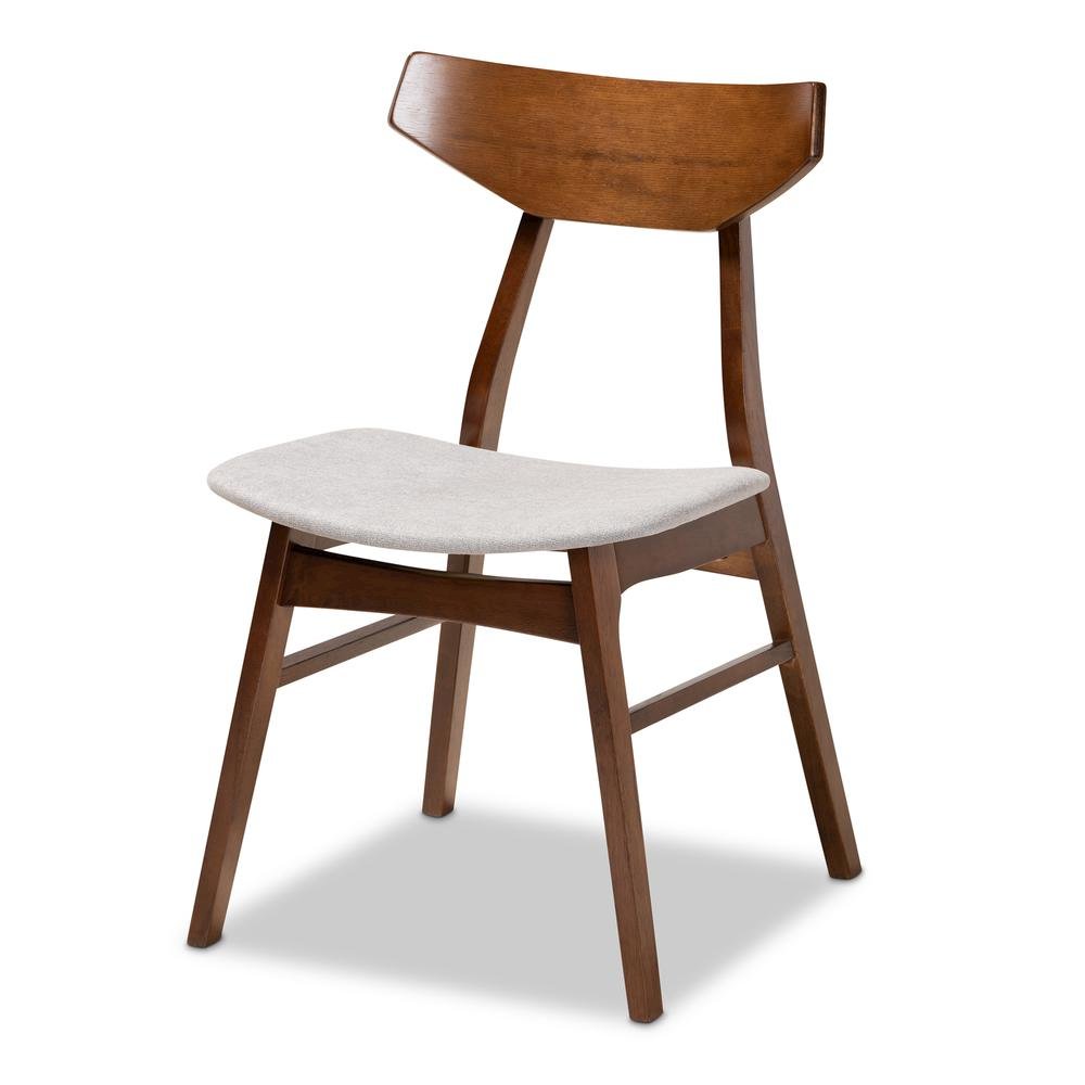 Walnut Brown Finished Wood 4-Piece Dining Chair Set