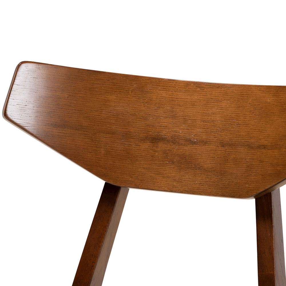 Walnut Brown Finished Wood 4-Piece Dining Chair Set