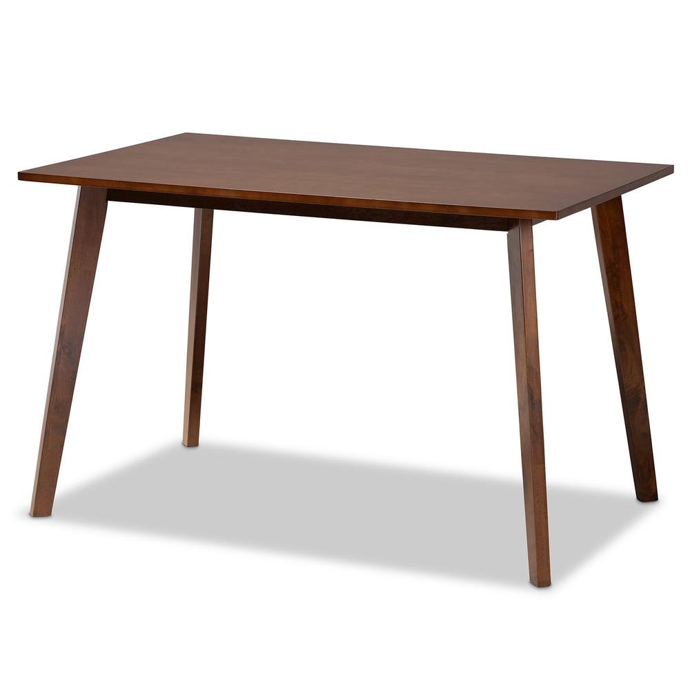 Walnut Brown Finished Wood 5-Piece Dining Set