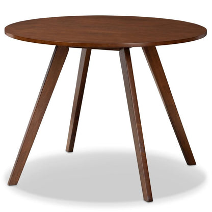 Walnut Brown Finished Wood 5-Piece Dining Set
