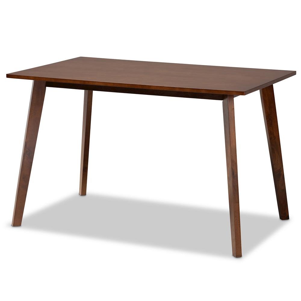 Walnut Brown Finished Wood 5-Piece Dining Set