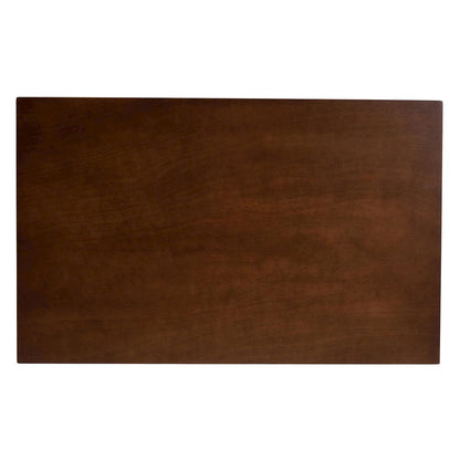 Walnut Brown Finished Wood 5-Piece Dining Set