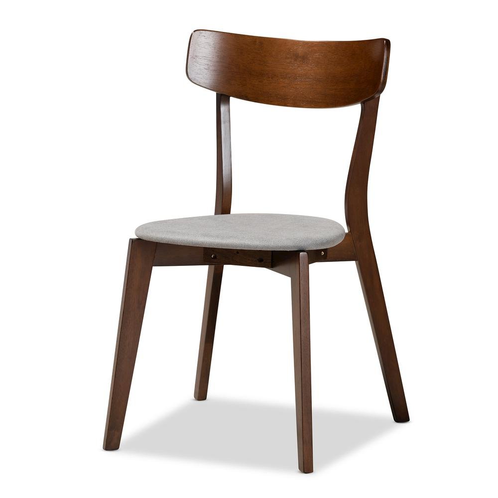 Walnut Brown Finished Wood 5-Piece Dining Set