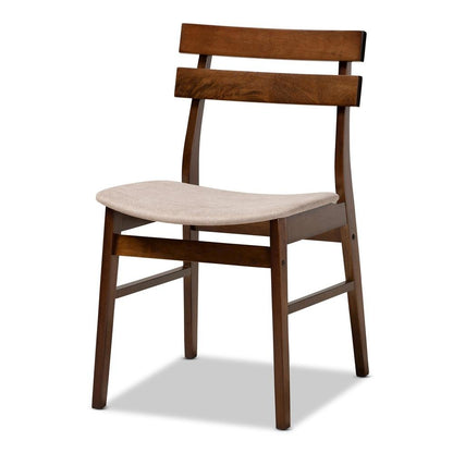 Walnut Brown Finished Wood 5-Piece Dining Set