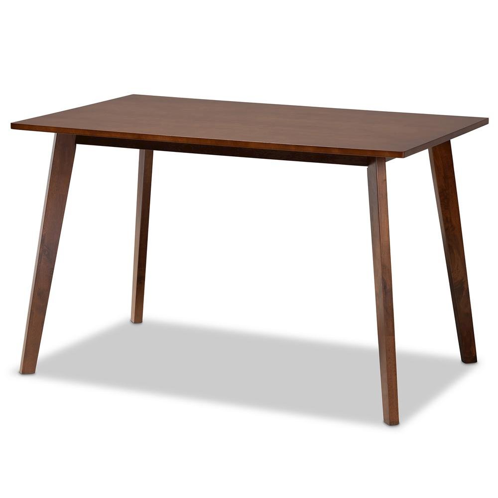 Walnut Brown Finished Wood 5-Piece Dining Set