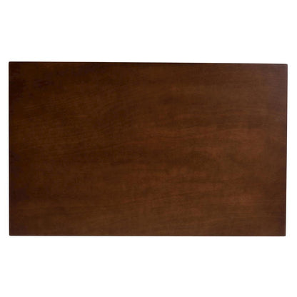 Walnut Brown Finished Wood 5-Piece Dining Set
