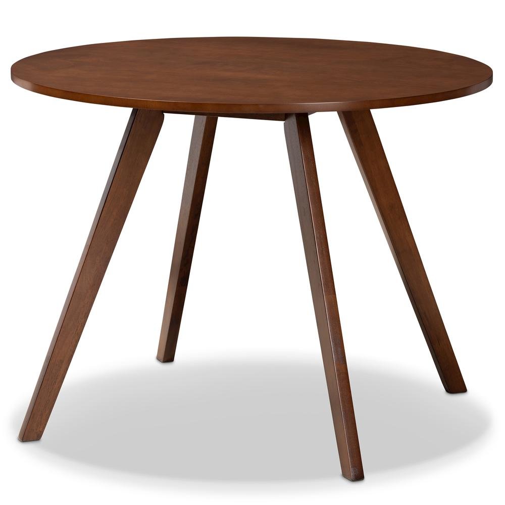 Walnut Brown Finished Wood 5-Piece Dining Set
