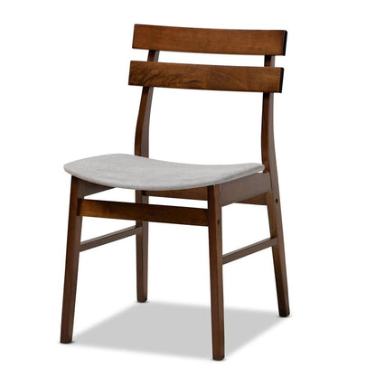 Walnut Brown Finished Wood 5-Piece Dining Set