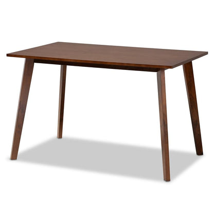 Walnut Brown Finished Wood 5-Piece Dining Set