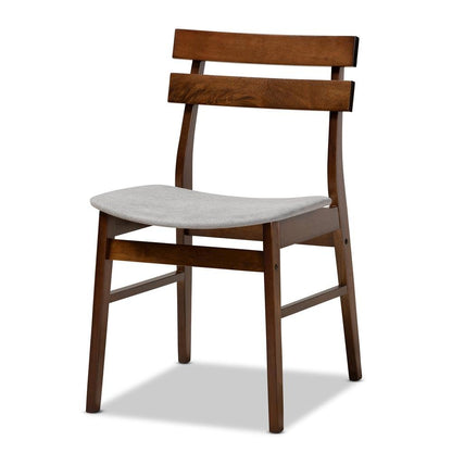 Walnut Brown Finished Wood 5-Piece Dining Set