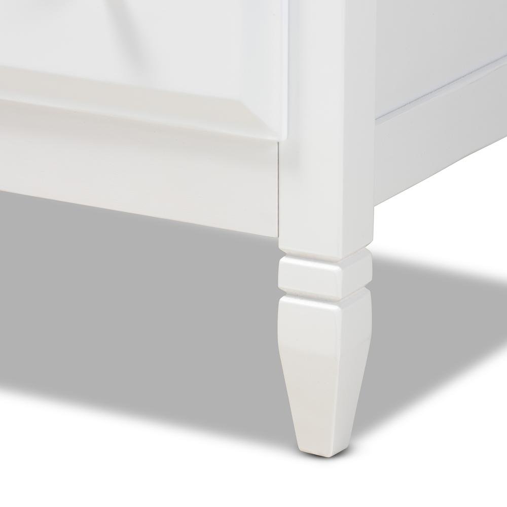 Naomi Classic and Transitional White Finished Wood 4-Drawer Bedroom Chest