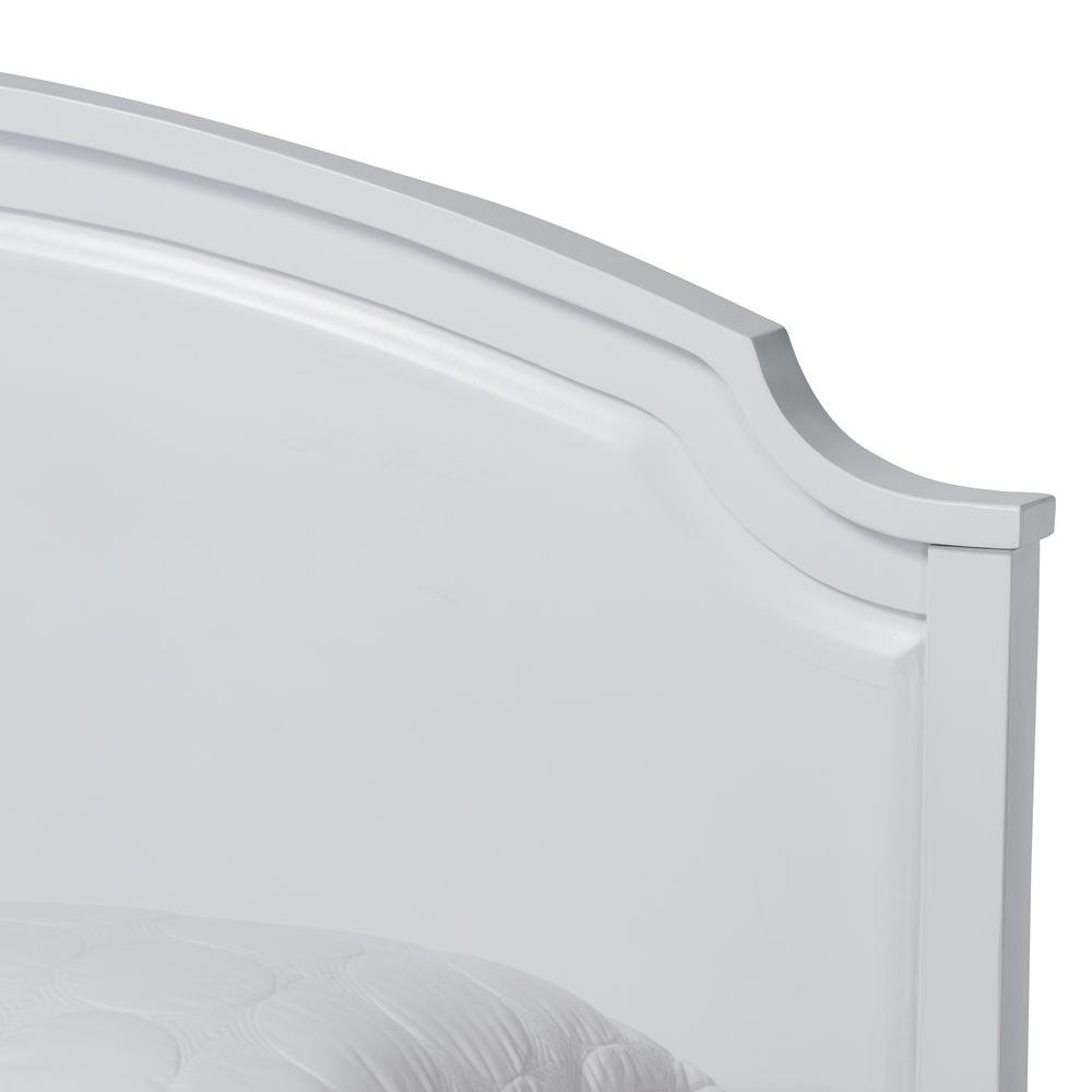 Traditional Transitional White Finished Wood Full Size Storage Platform Bed